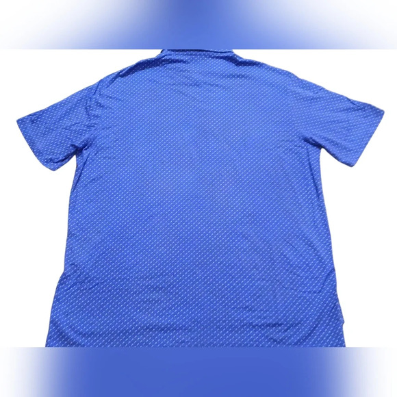 Polo Golf Ralph Lauren -NWOT Blue Polo Golf Shirt W/White Designs, Relaxed Style - Picture 6 of 12